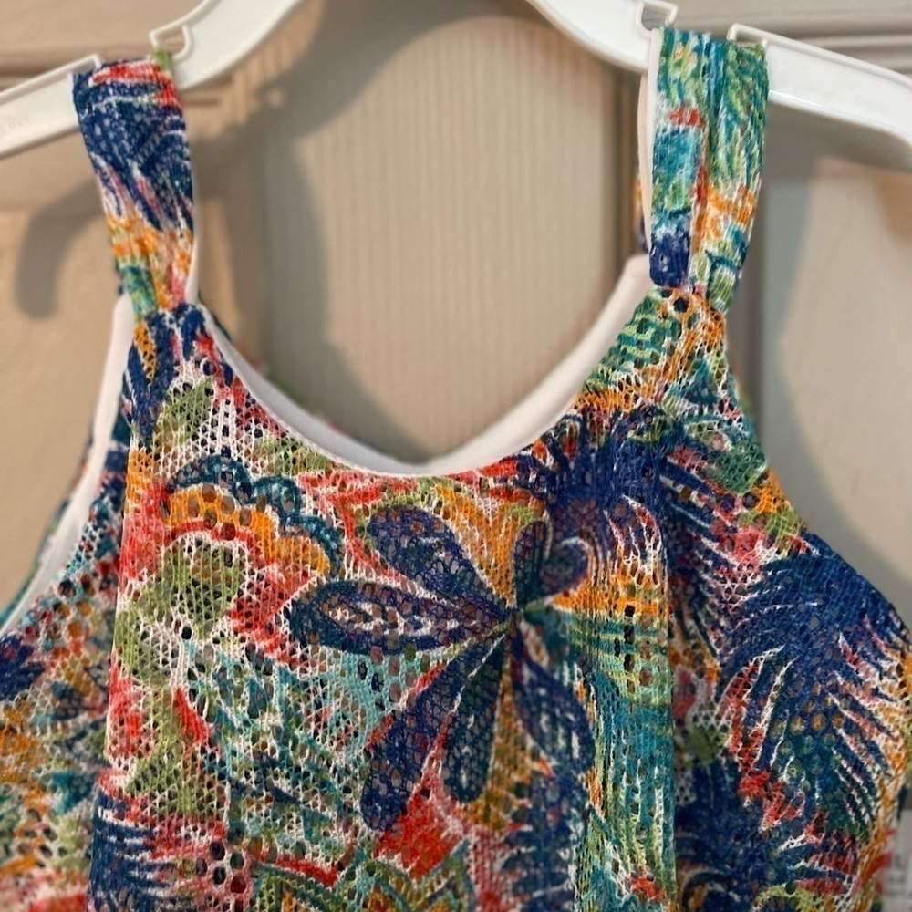 Youngland tropical print high low sundress. NWT - Picture 8 of 11